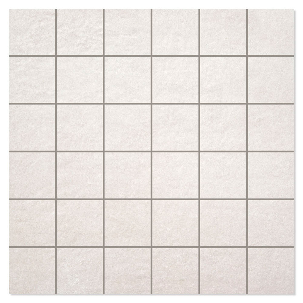 Mosaik Klinker Norwich Hvid Mat 30x30 (5x5) cm